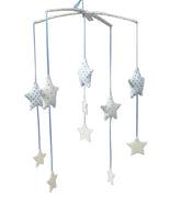 Falling Star Mobile - Blue & Ivory - Blanket Babies